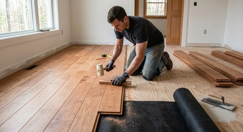 Cherry Floor Installation in Nederland, CO