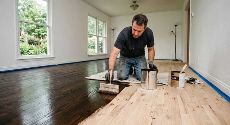 Maple Floor Staining in Longmont, CO