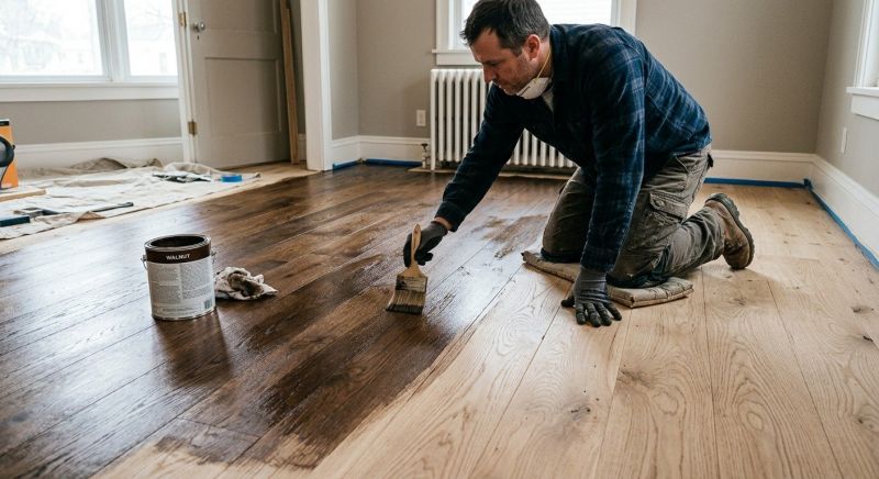 Walnut Floor Staining in Longmont, CO