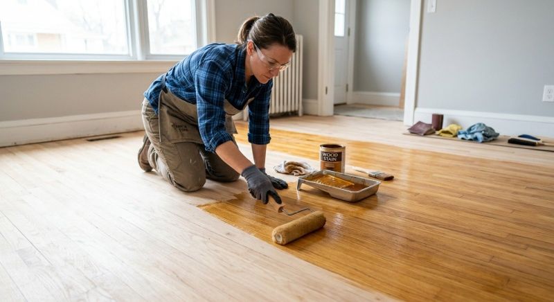 Walnut Floor Staining in Longmont, CO